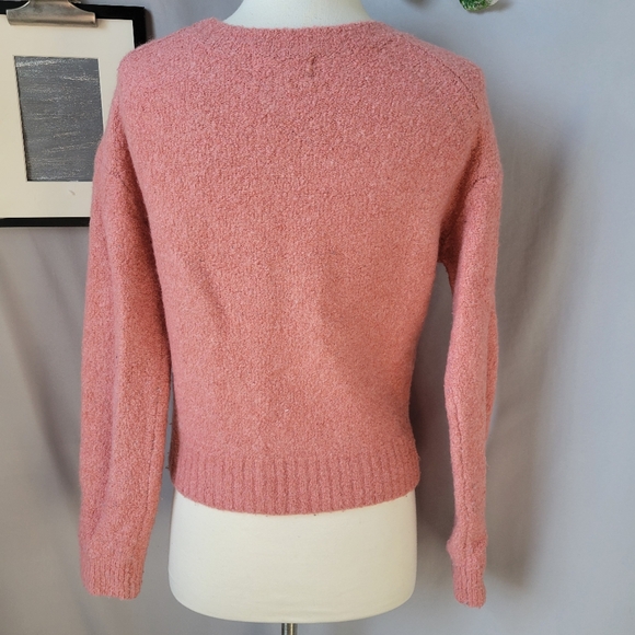 Everlane Teddy Boucle Crew Neck Wool Sweater Pink S - Picture 4 of 16
